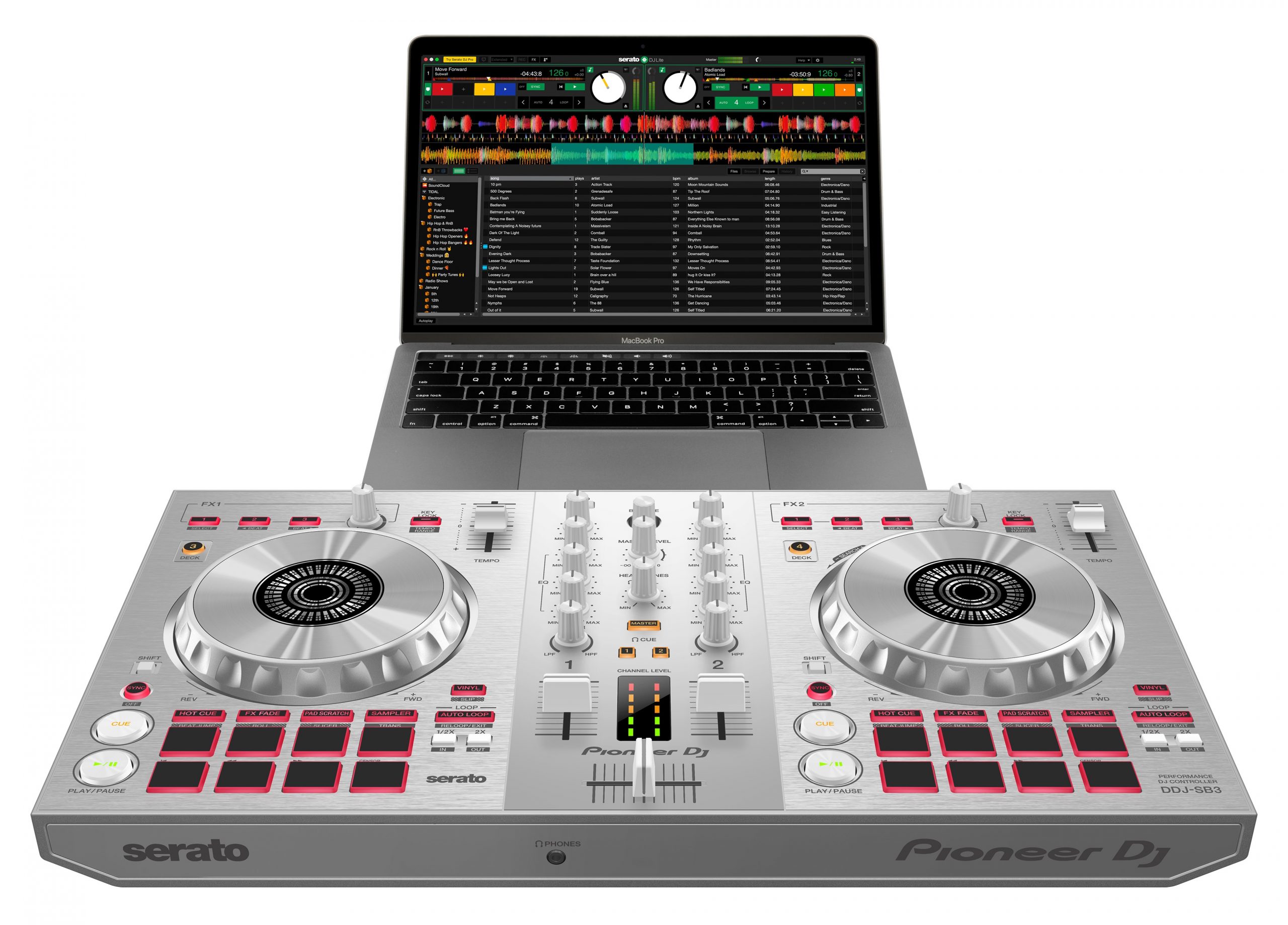 Controlador DJ Pioneer DDJ-SB3 negro de 2 canales