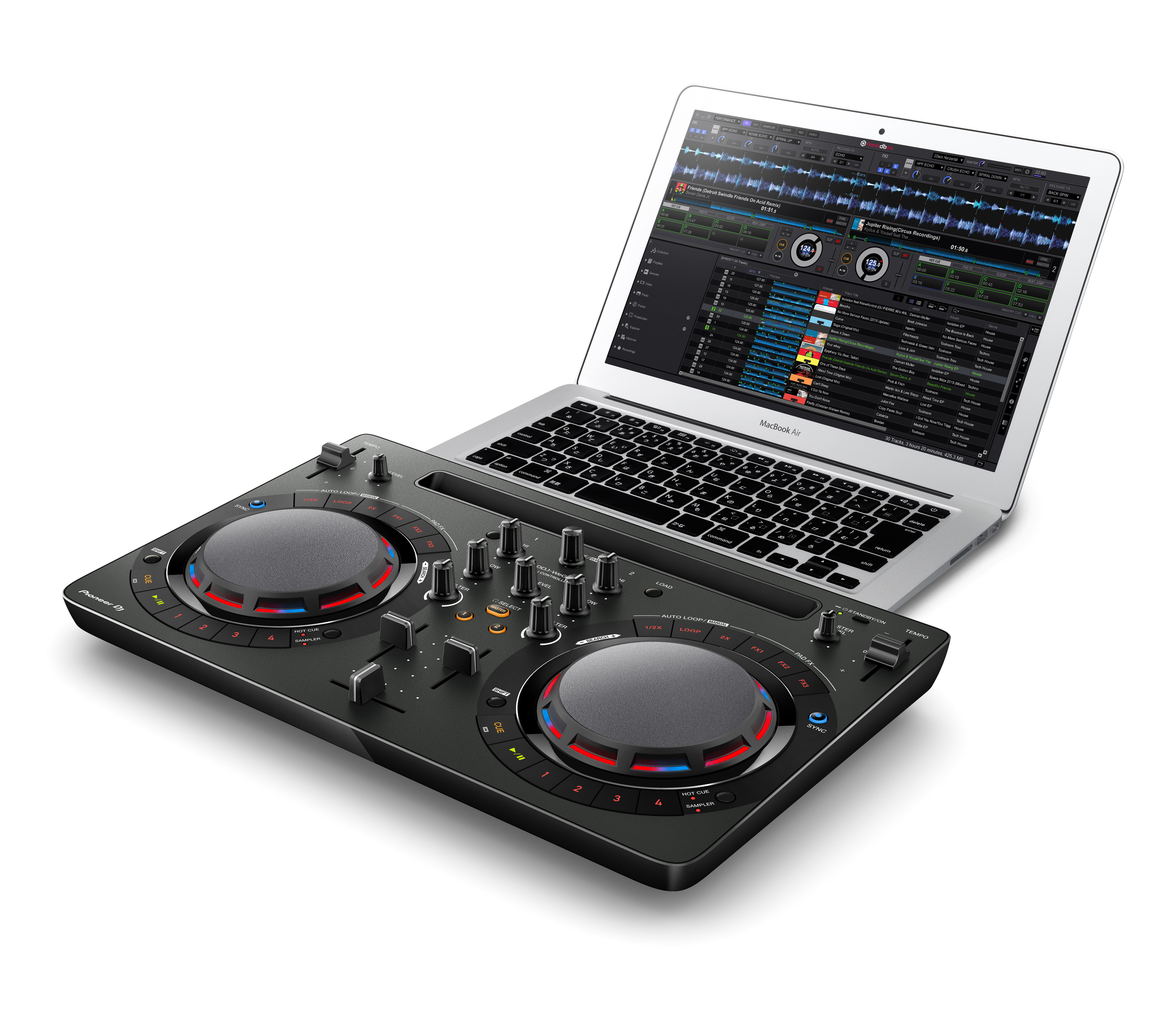 PIONEER DDJ-FLX10 Controlador DJ de 4 canales para múltiples aplicaciones  de DJ (negro)